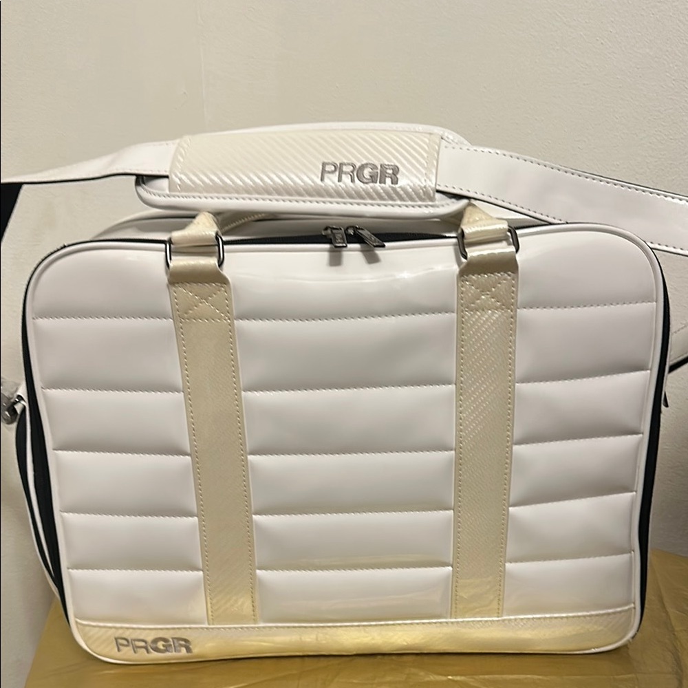 White and Cream Golf Duffel Bag